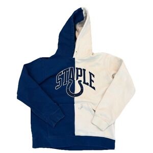 Indianapolis Colts Staple Collab Sweatshirt Men's L, Large Split Hoodie NAfl